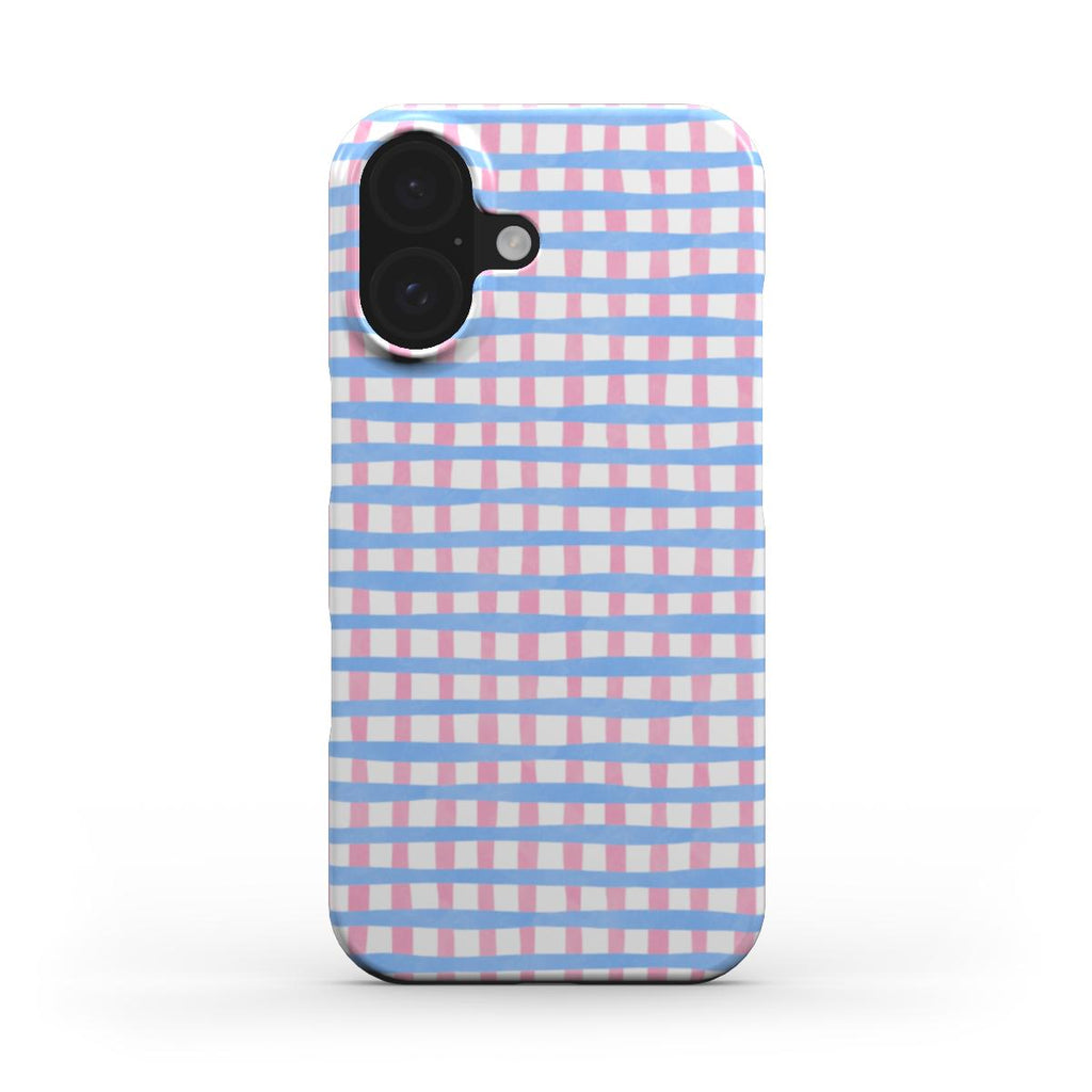 Checked Blue & Pink - Slim Case