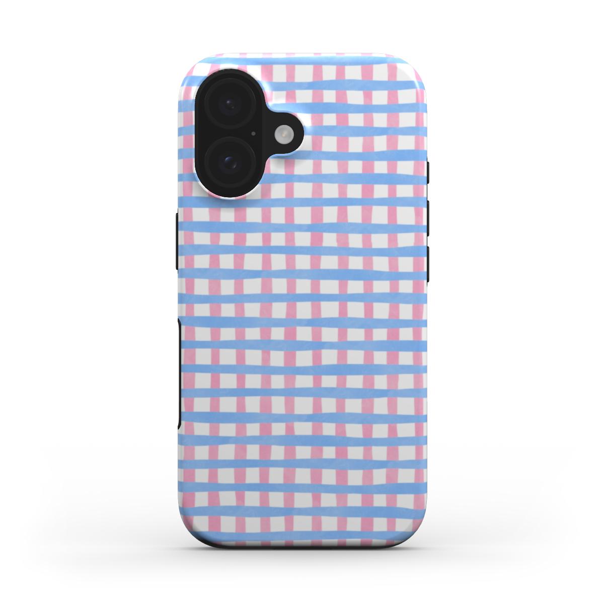 Checked Blue & Pink - Tough Case