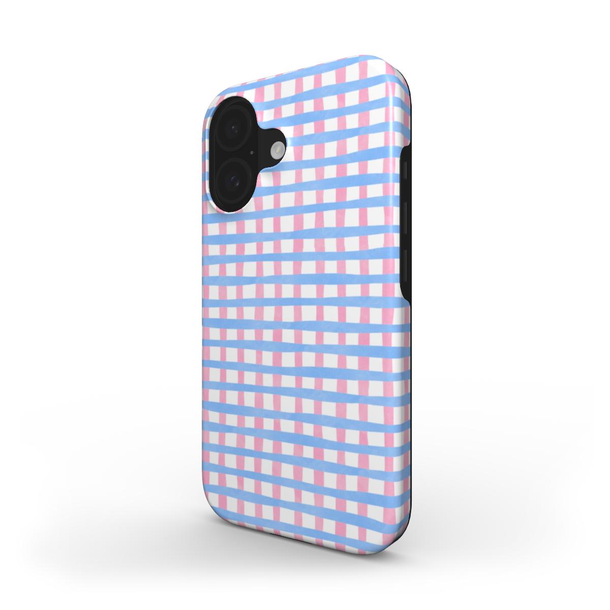 Checked Blue & Pink - Tough Case