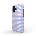 Checked Blue & Pink - Slim Case