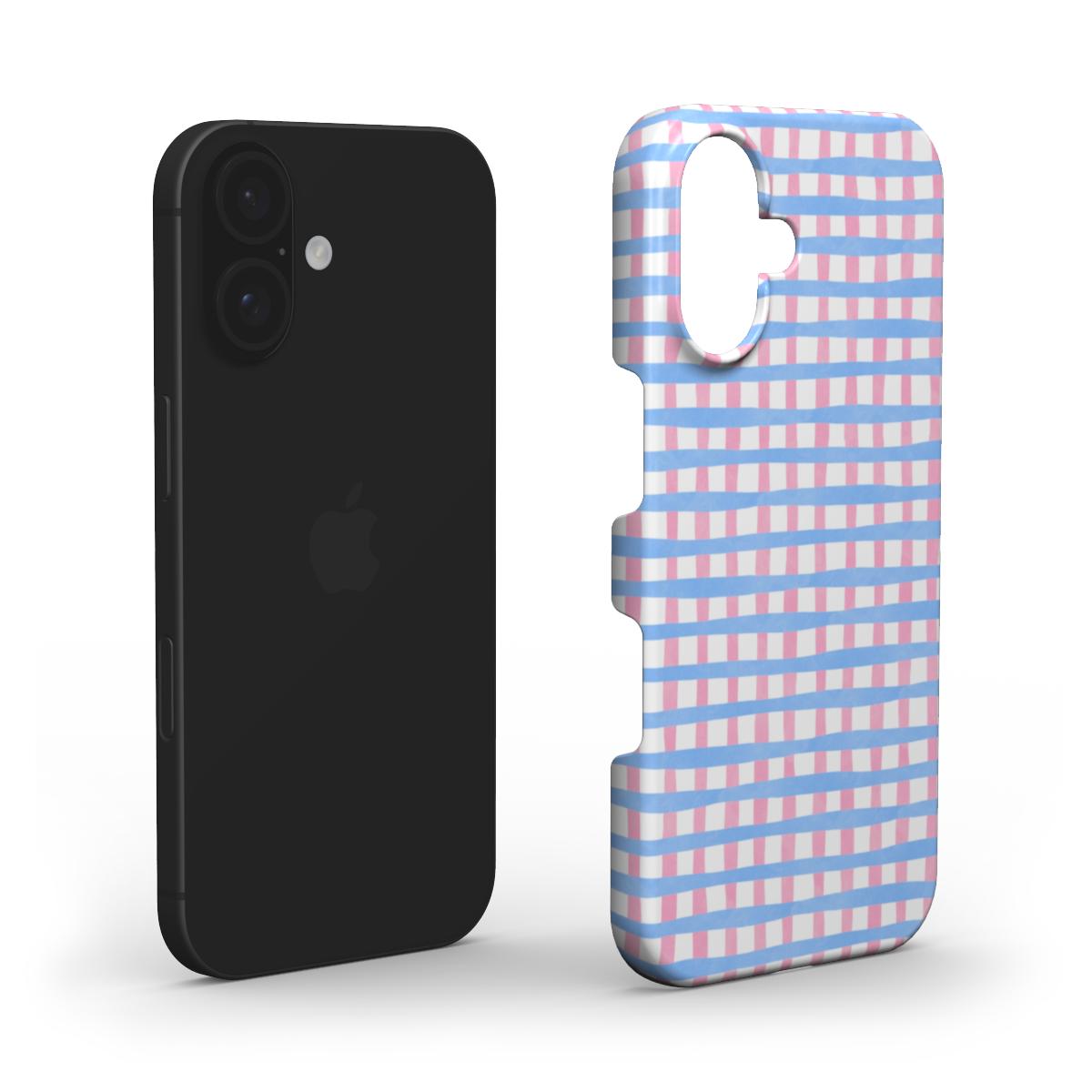Checked Blue & Pink - Slim Case