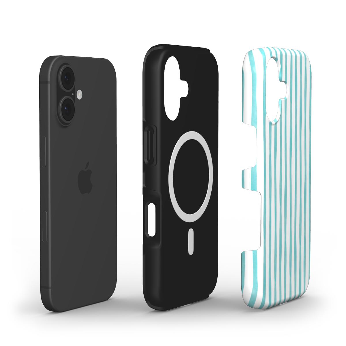 Aqua Stripes - MagSafe Tough Case