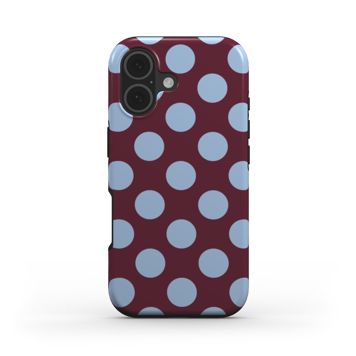 Jumbo Dots Burgundy & Blue - MagSafe Tough Case