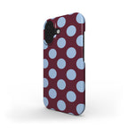 Jumbo Dots Burgundy & Blue - Slim Case