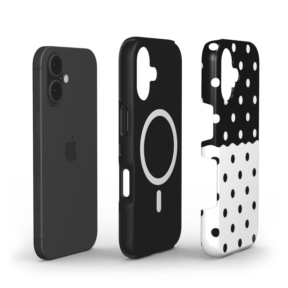 Reflection Dots Black & White - MagSafe Tough Case
