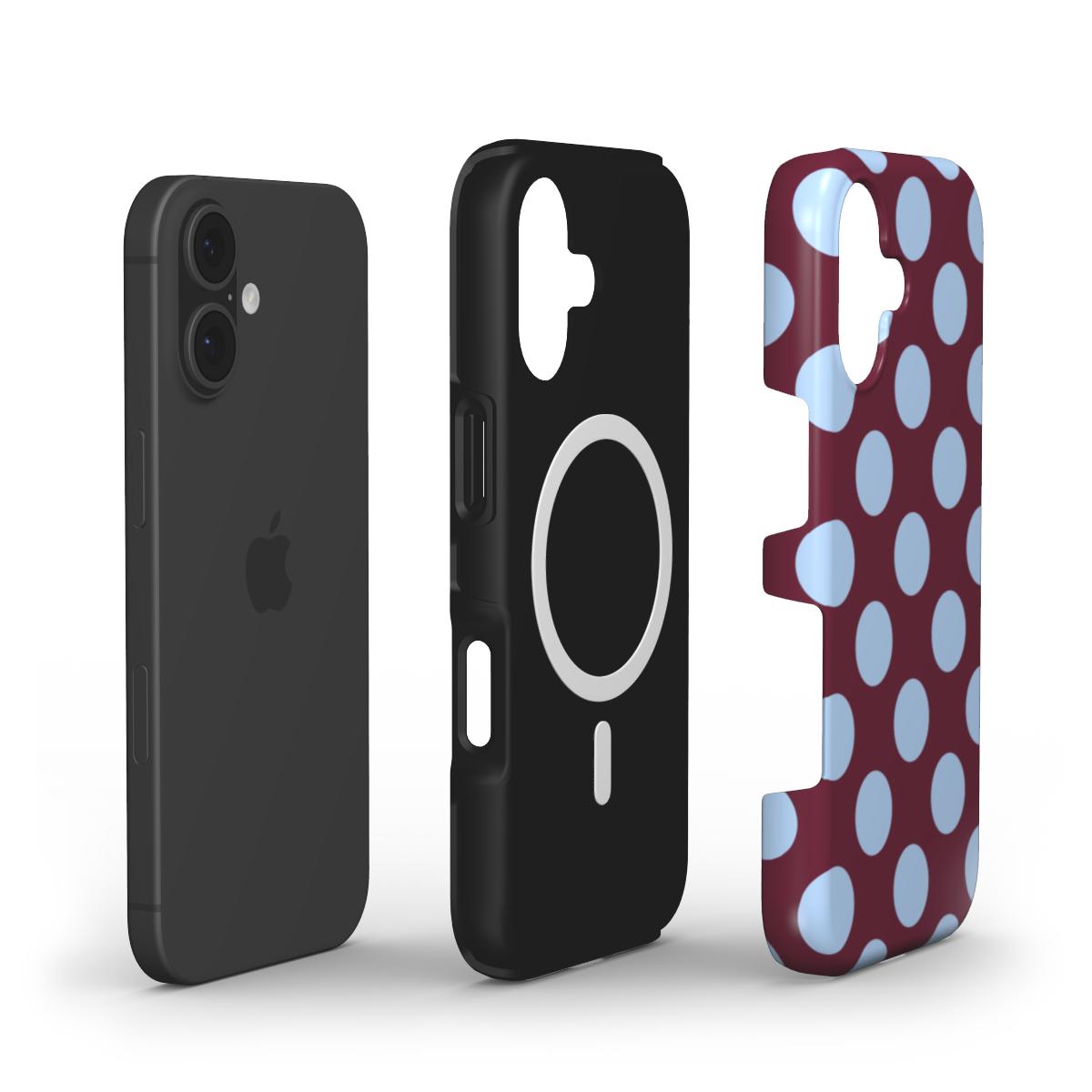 Jumbo Dots Burgundy & Blue - MagSafe Tough Case