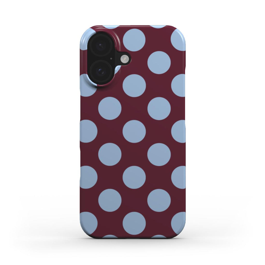 Jumbo Dots Burgundy & Blue - Slim Case