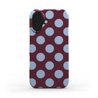 Jumbo Dots Burgundy & Blue - Slim Case