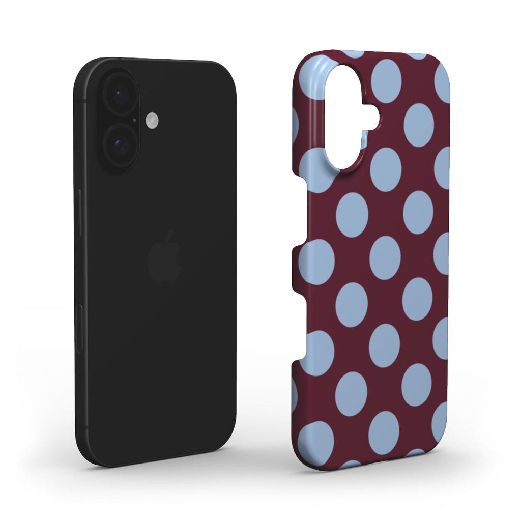 Jumbo Dots Burgundy & Blue - Slim Case