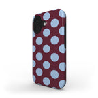 Jumbo Dots Burgundy & Blue - Tough Case