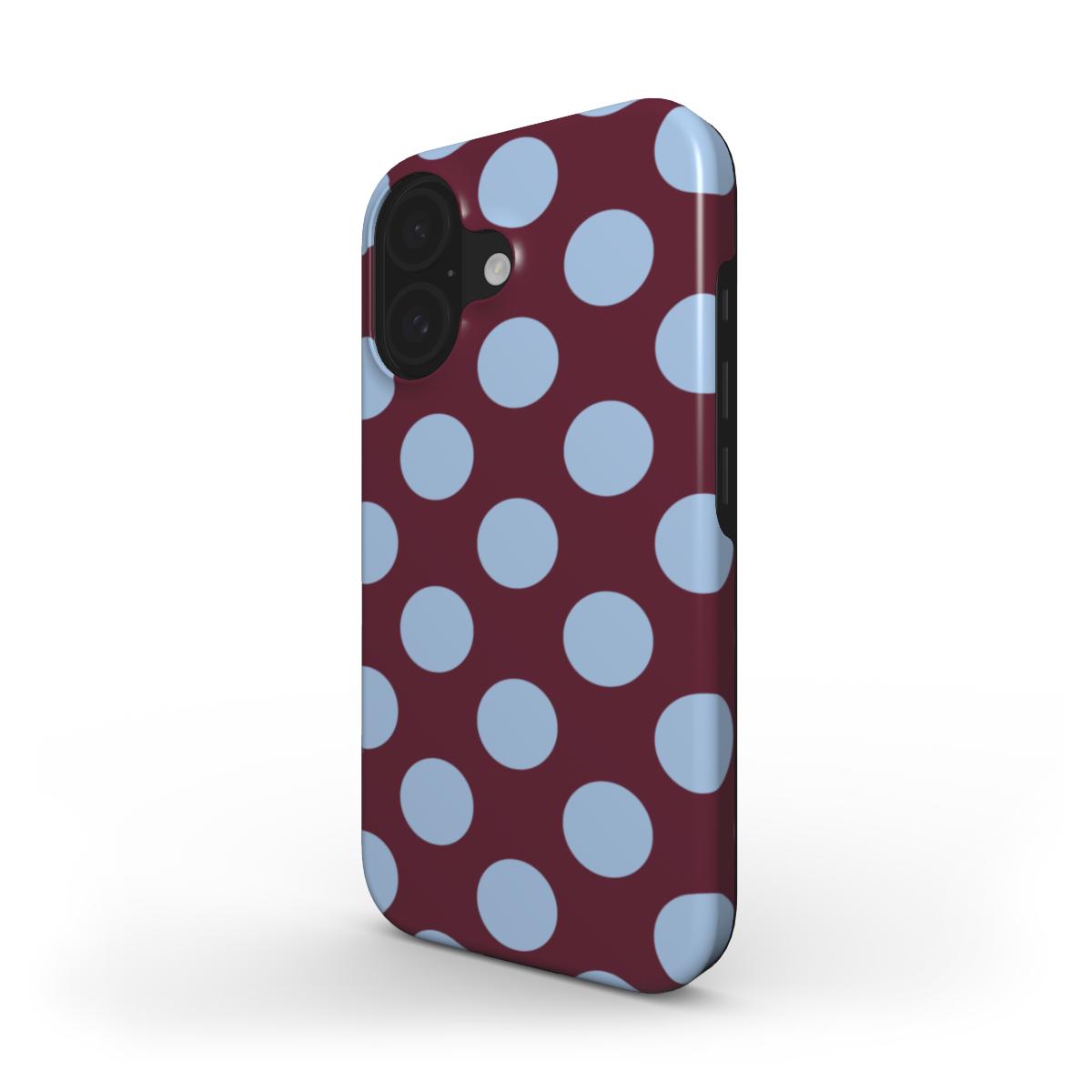 Jumbo Dots Burgundy & Blue - Tough Case