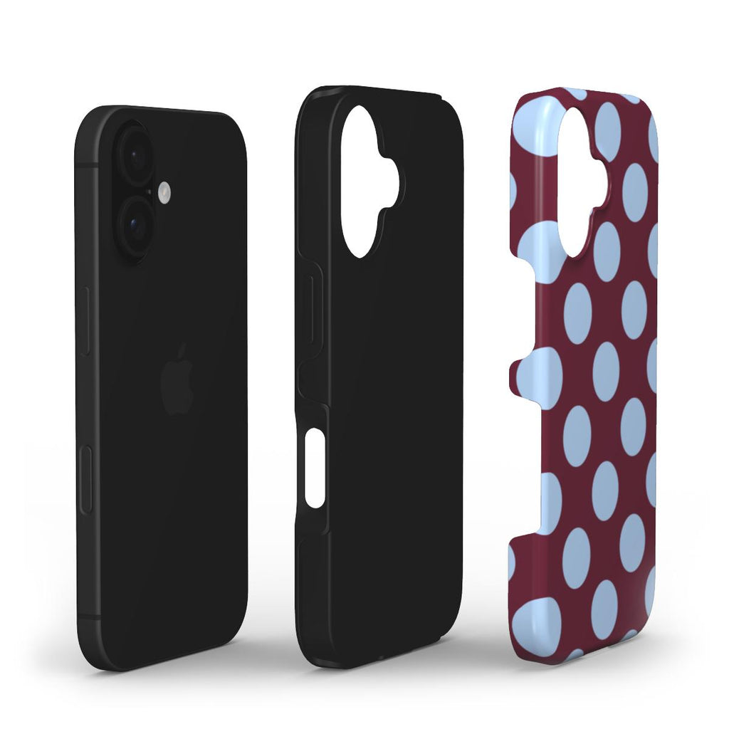 Jumbo Dots Burgundy & Blue - Tough Case