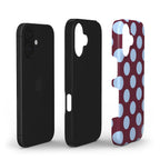 Jumbo Dots Burgundy & Blue - Tough Case