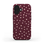 Wild Dots Burgundy & Pink - Tough Case