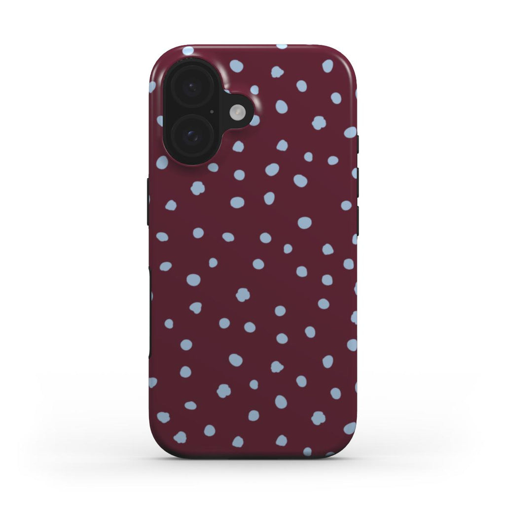 Wild Dots Burgundy & Blue - Tough Case