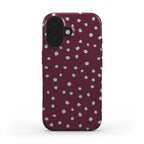 Wild Dots Burgundy & Blue - Tough Case