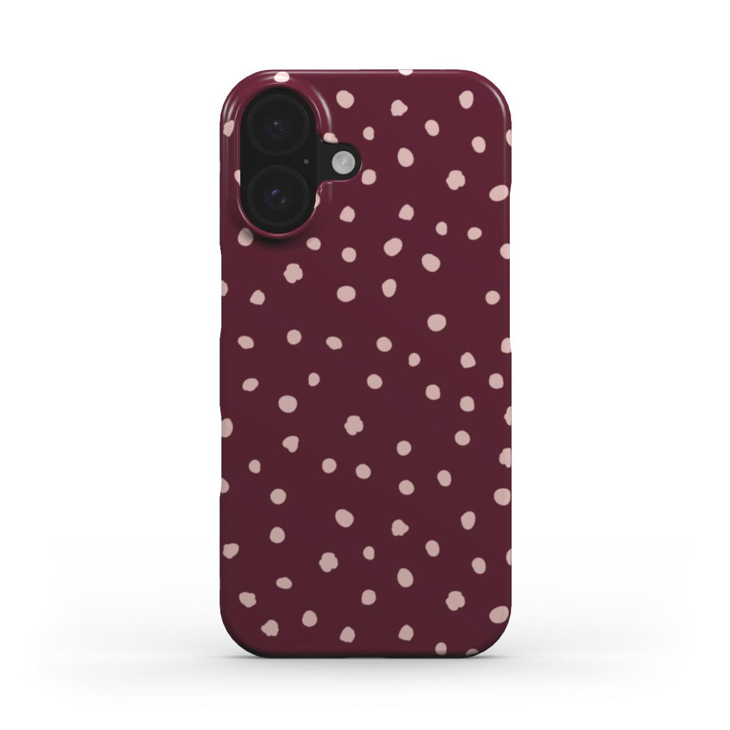 Wild Dots Burgundy & Pink  - Slim Case