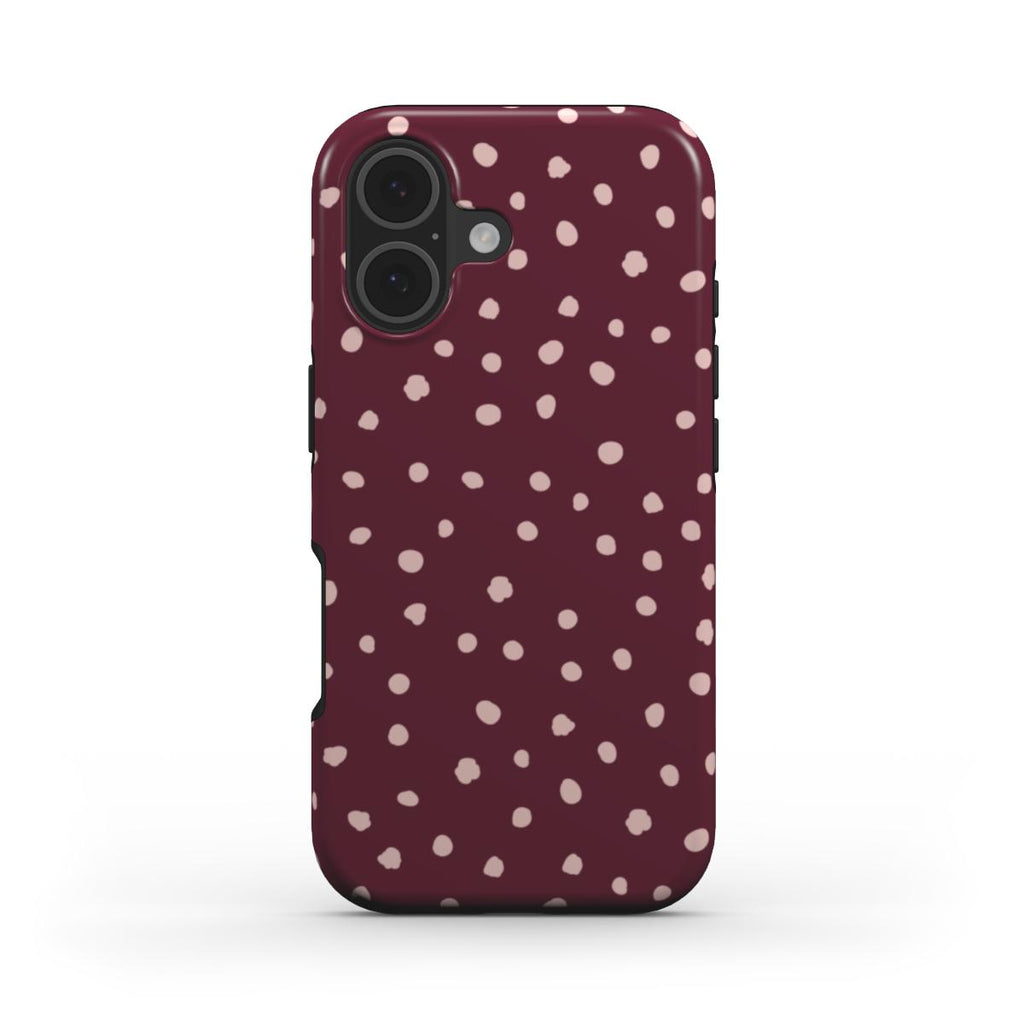 Wild Dots Burgundy & Pink  - MagSafe Tough Case