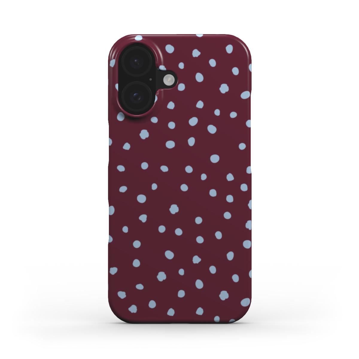 Wild Dots Burgundy & Blue - Slim Case