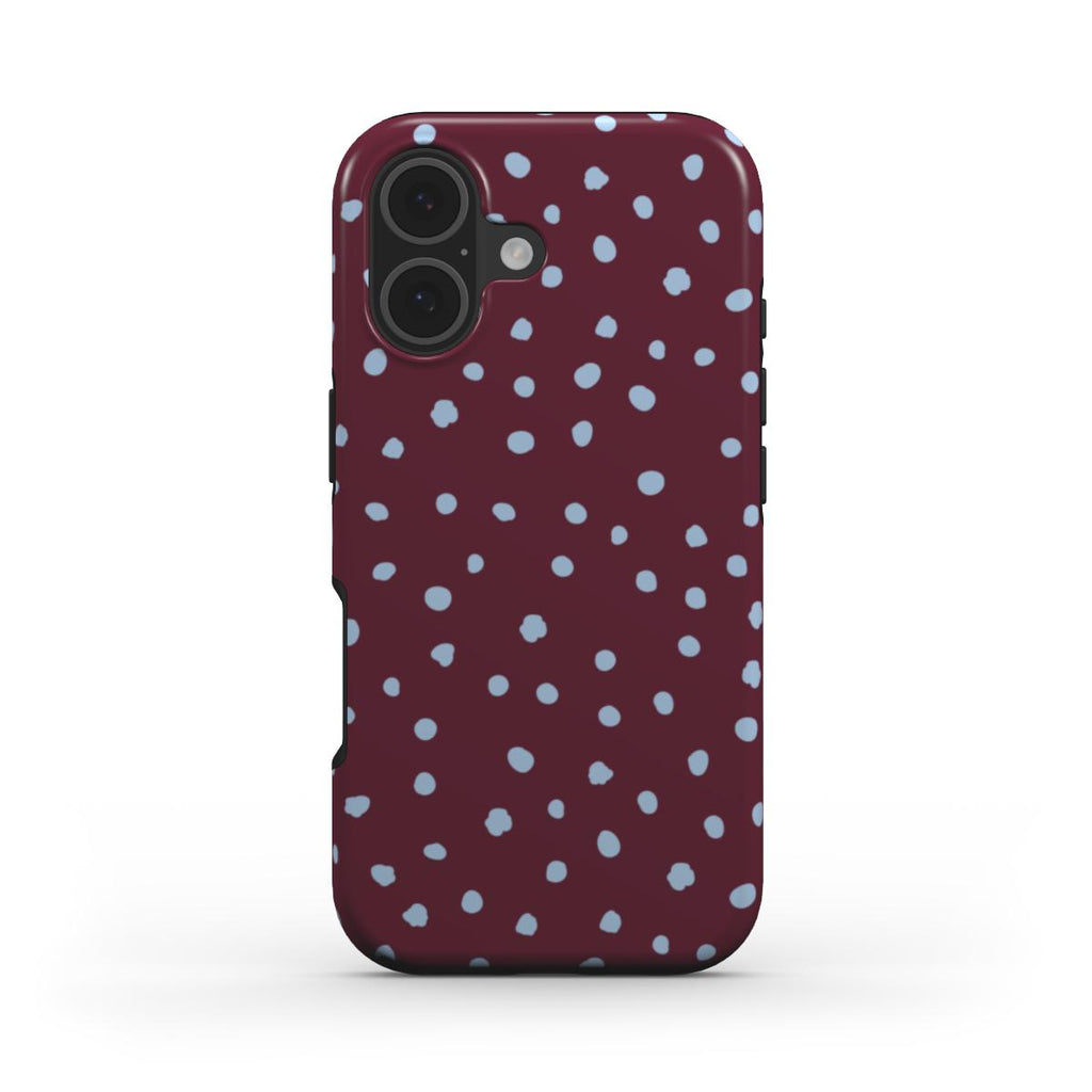 Wild Dots Burgundy & Blue  - MagSafe Tough Case
