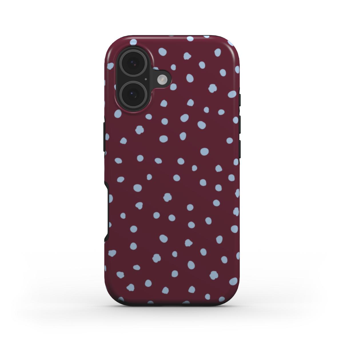 Wild Dots Burgundy & Blue  - MagSafe Tough Case