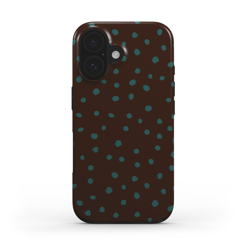 Wild Dots Brown & Teal - Tough Case