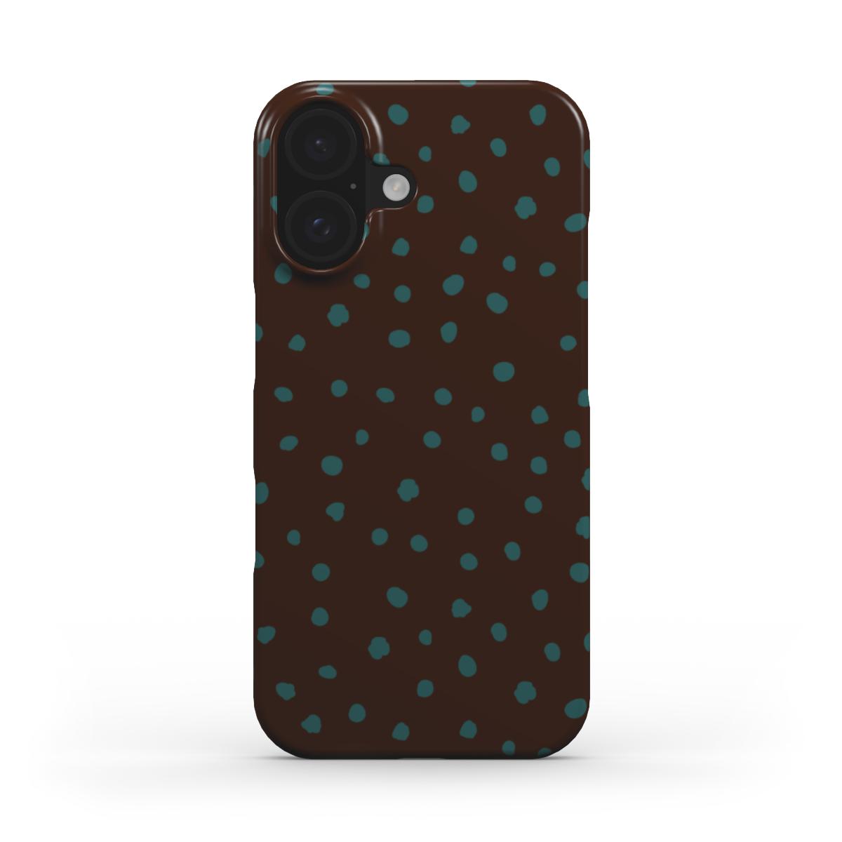 Wild Dots Brown & Teal - Slim Case