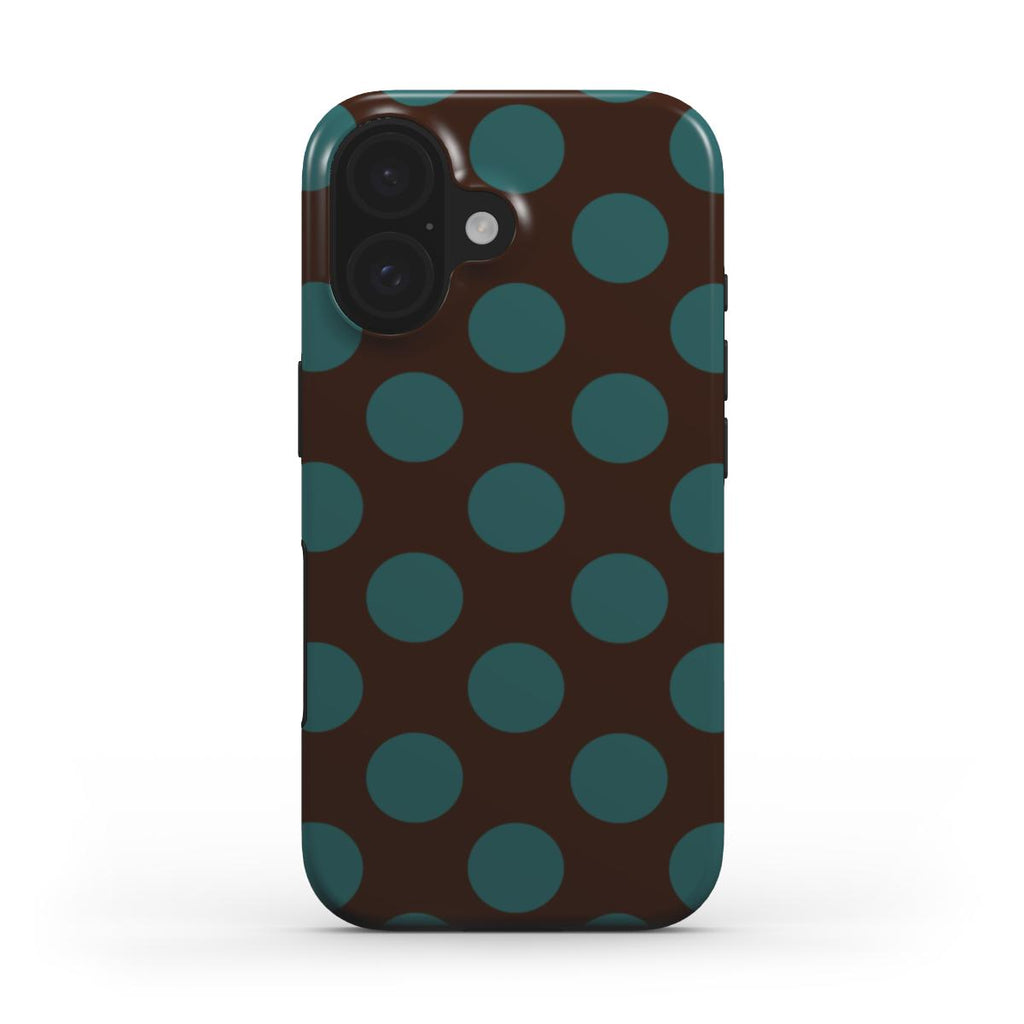 Jumbo Dots Brown & Teal - Tough Case