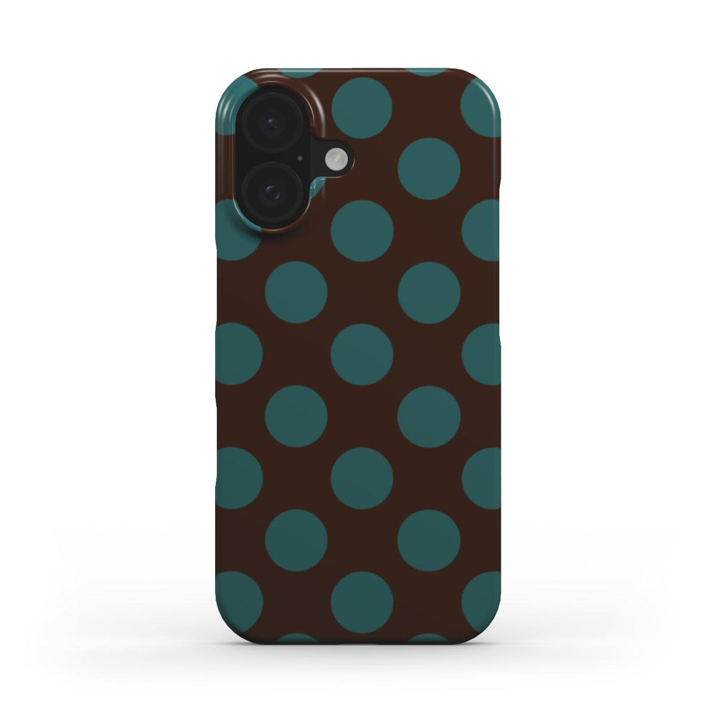 Jumbo Dots Brown & Teal - Slim Case