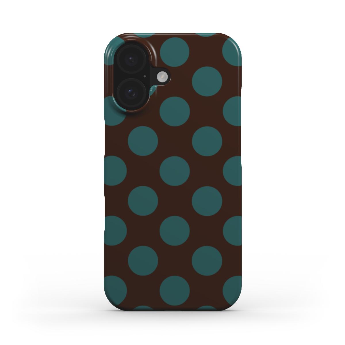 Jumbo Dots Brown & Teal - Slim Case