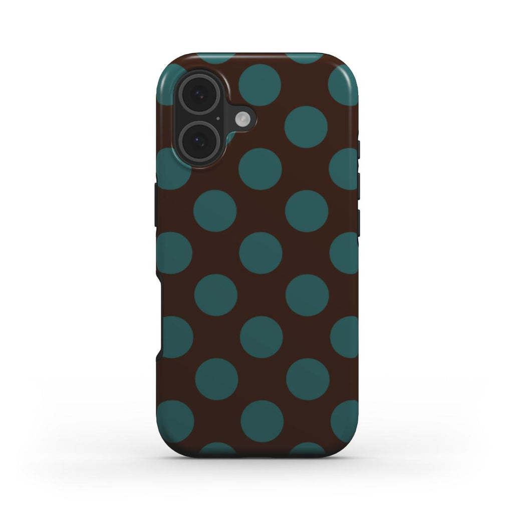 Jumbo Dots Brown & Teal - MagSafe Tough Case