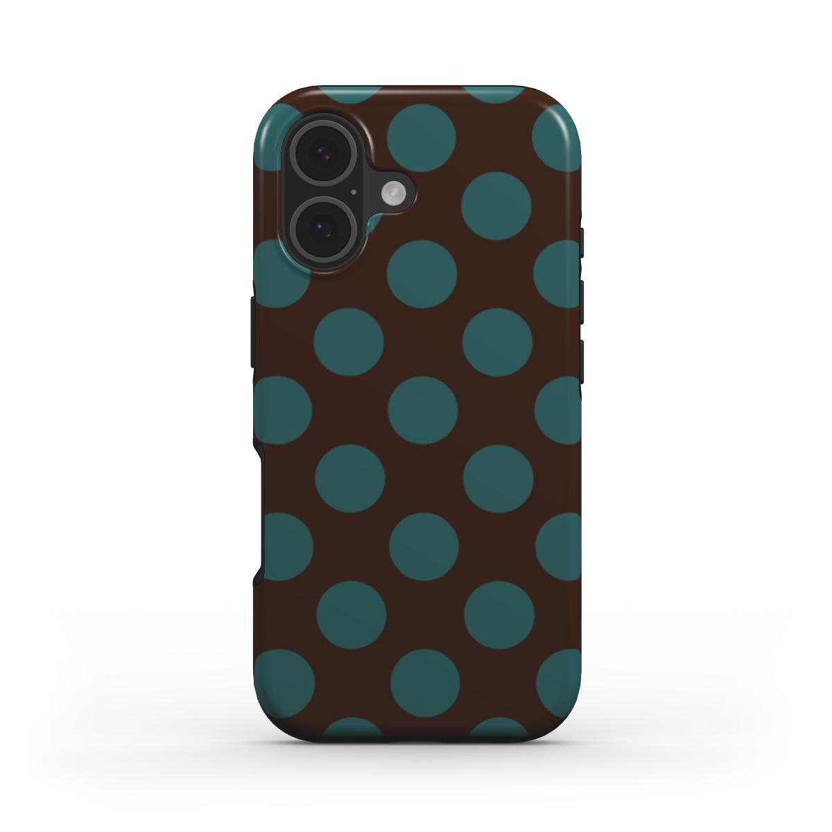 Jumbo Dots Brown & Teal - MagSafe Tough Case