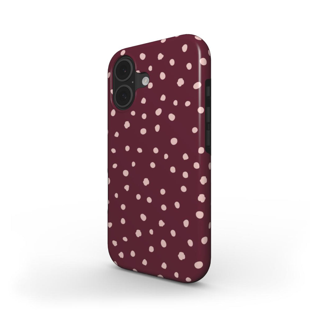 Wild Dots Burgundy & Pink  - MagSafe Tough Case