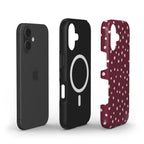 Wild Dots Burgundy & Pink  - MagSafe Tough Case