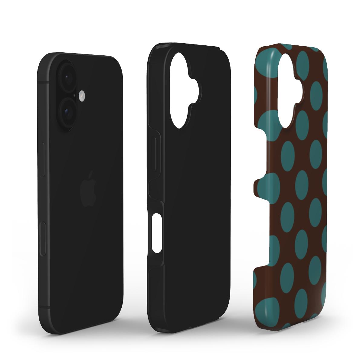 Jumbo Dots Brown & Teal - Tough Case