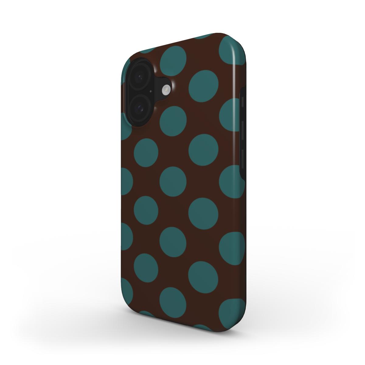 Jumbo Dots Brown & Teal - Tough Case
