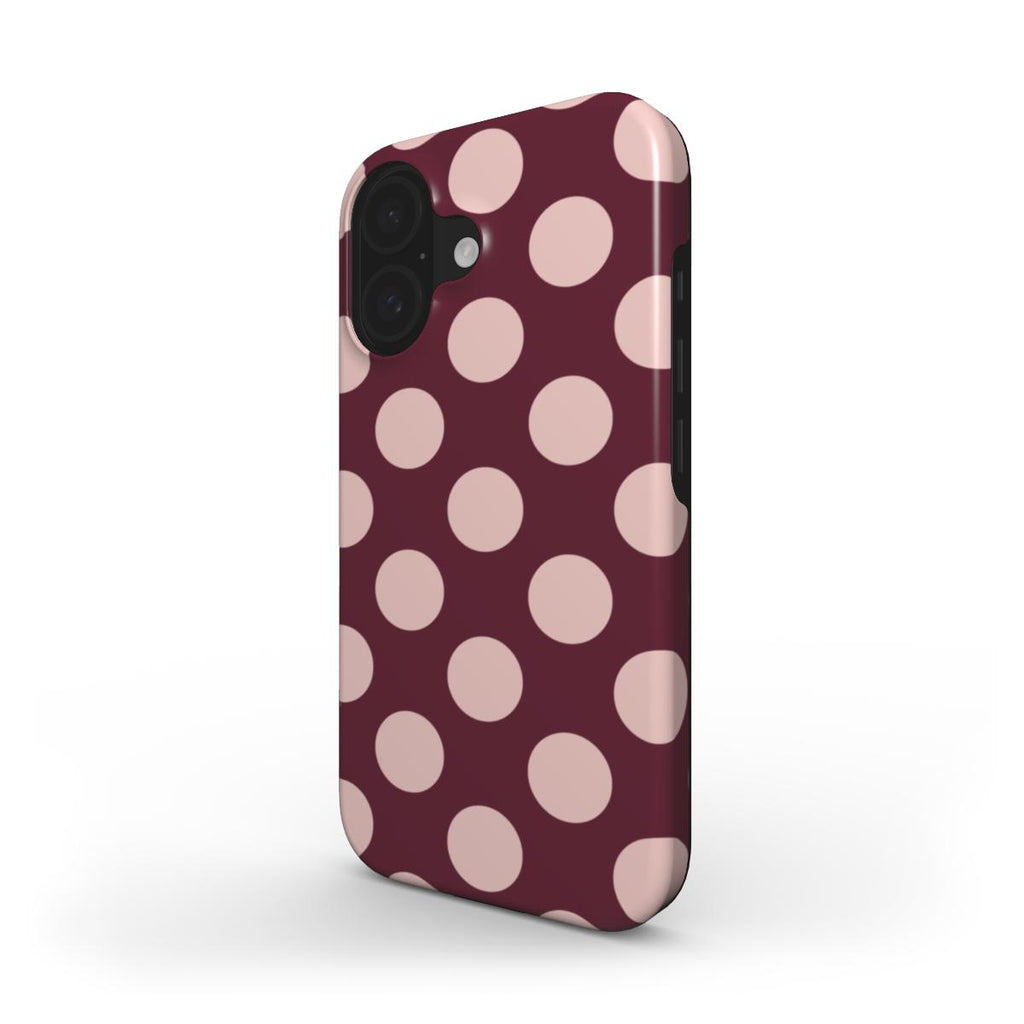 Jumbo Dots Burgundy & Pink - Tough Case