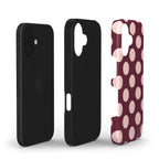 Jumbo Dots Burgundy & Pink - Tough Case