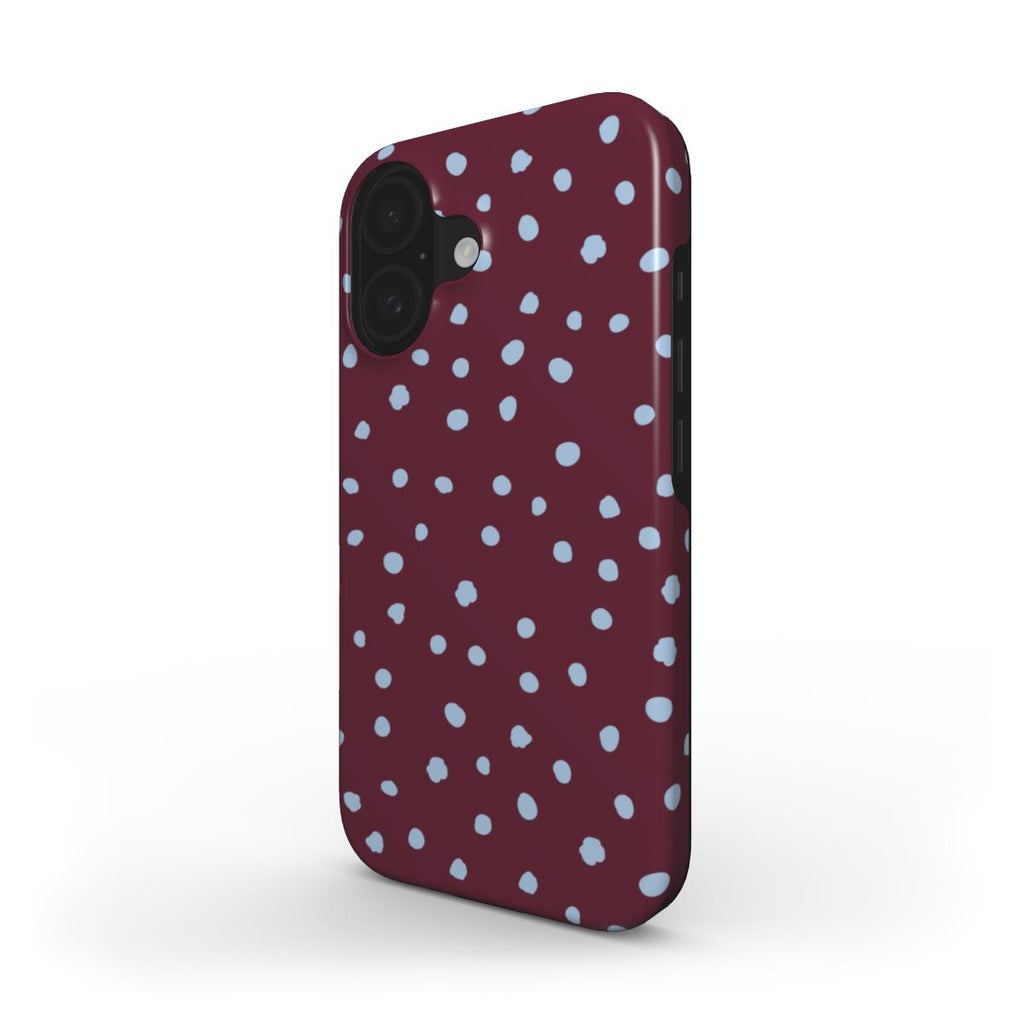 Wild Dots Burgundy & Blue - Tough Case