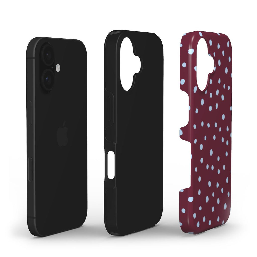 Wild Dots Burgundy & Blue - Tough Case