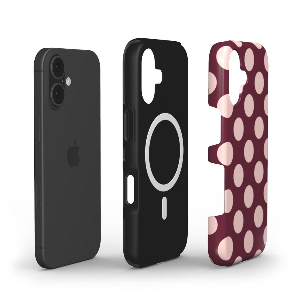 Jumbo Dots Burgundy & Pink - MagSafe Tough Case