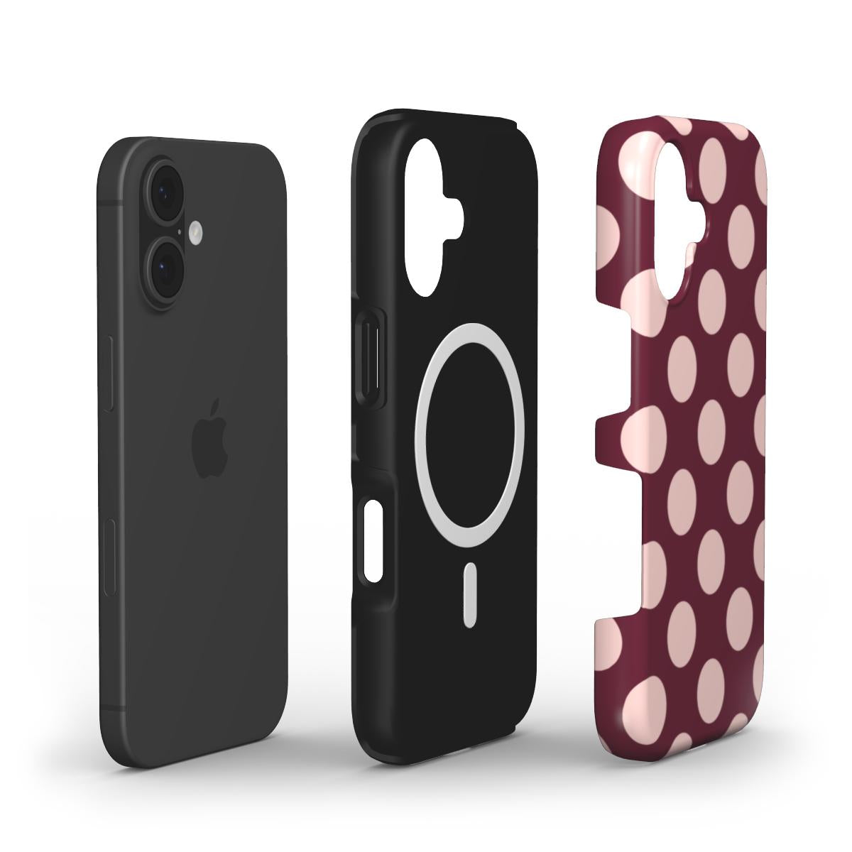 Jumbo Dots Burgundy & Pink - MagSafe Tough Case