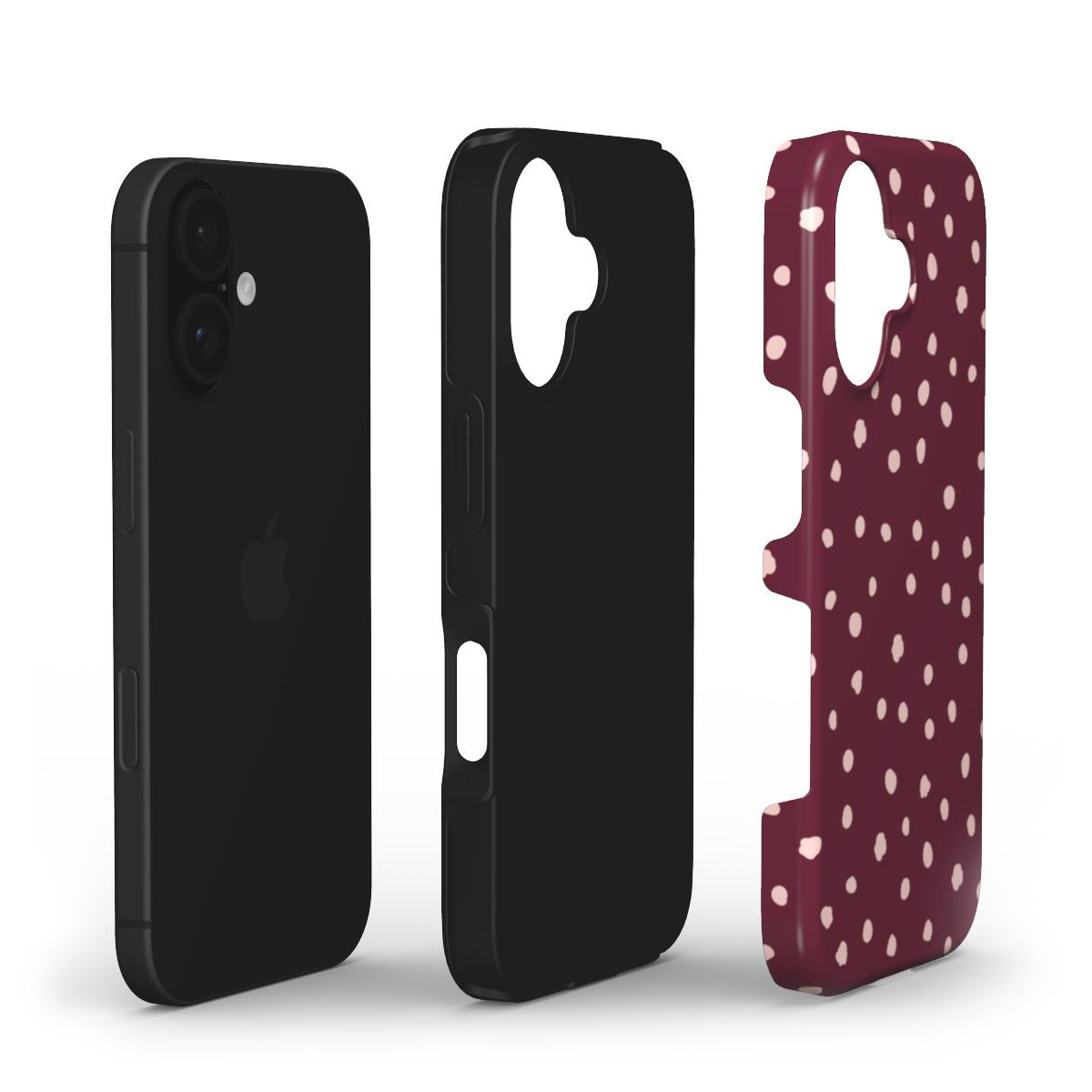 Wild Dots Burgundy & Pink - Tough Case