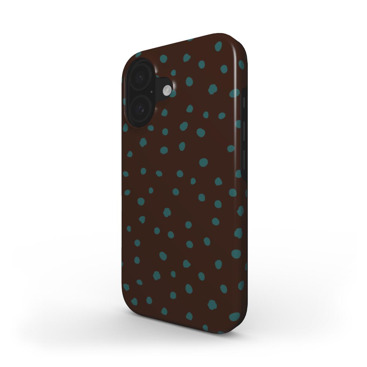 Wild Dots Brown & Teal - Tough Case