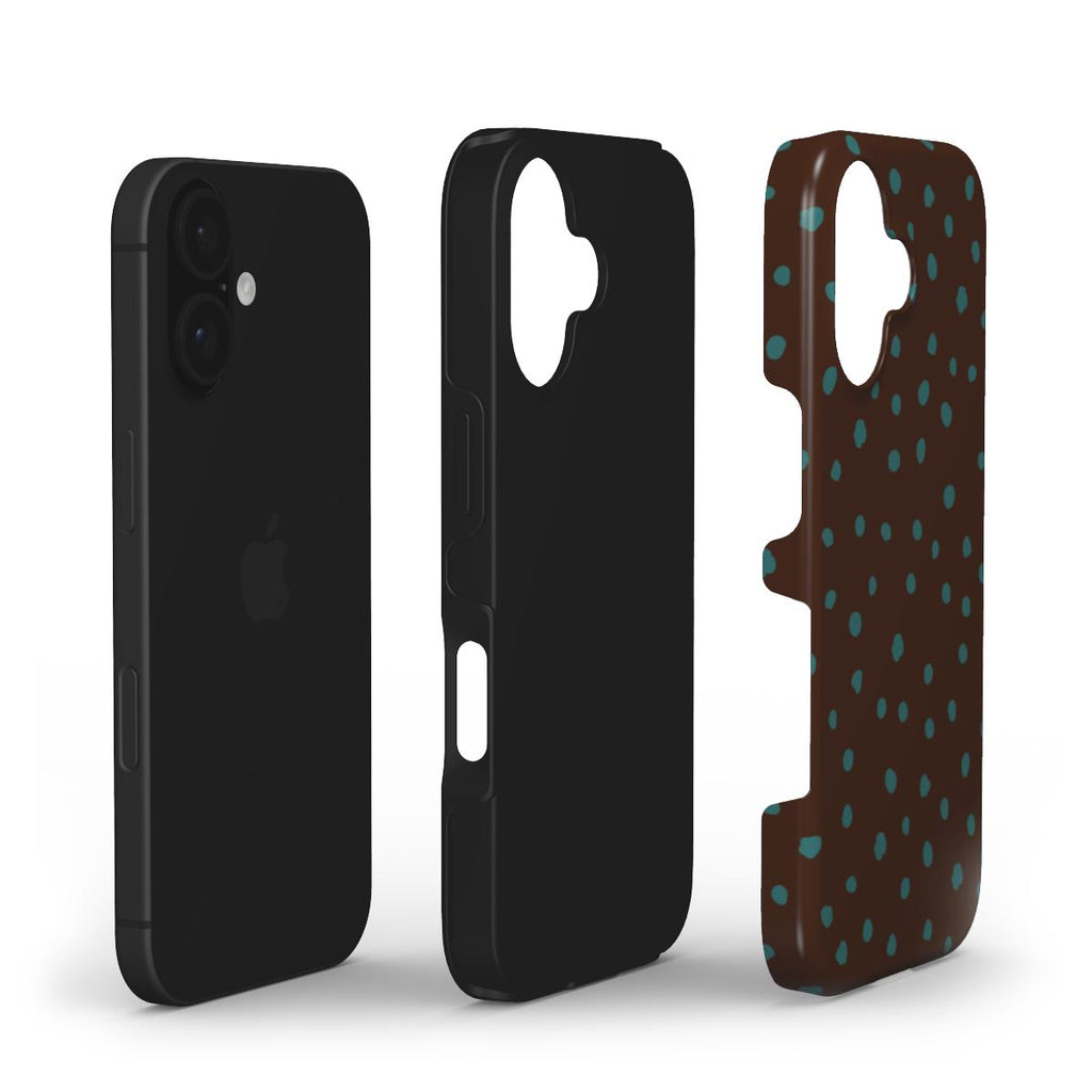 Wild Dots Brown & Teal - Tough Case