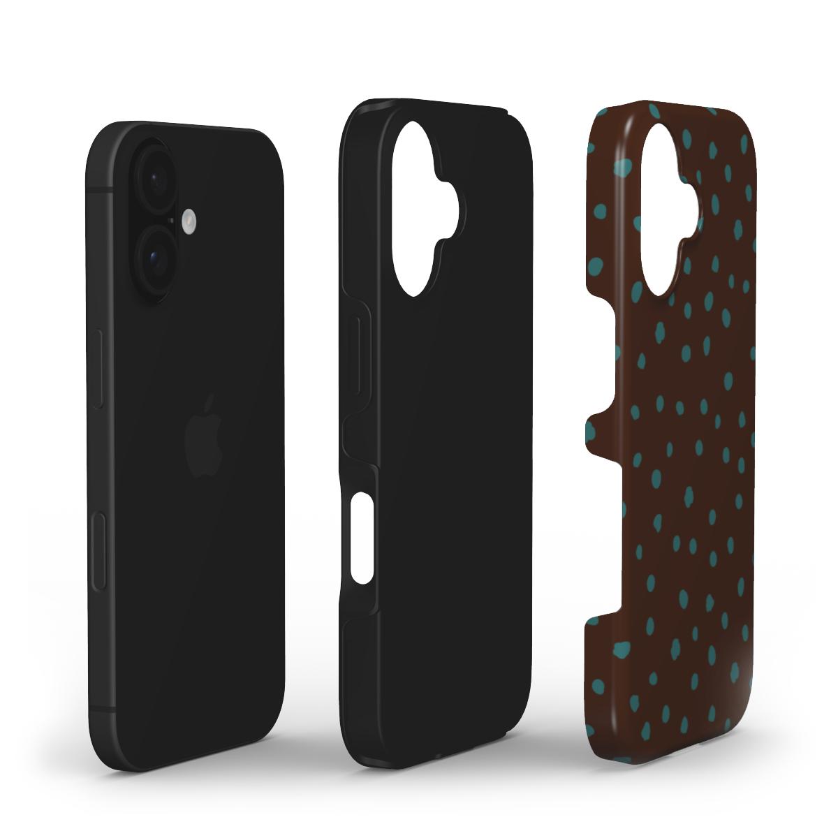 Wild Dots Brown & Teal - Tough Case