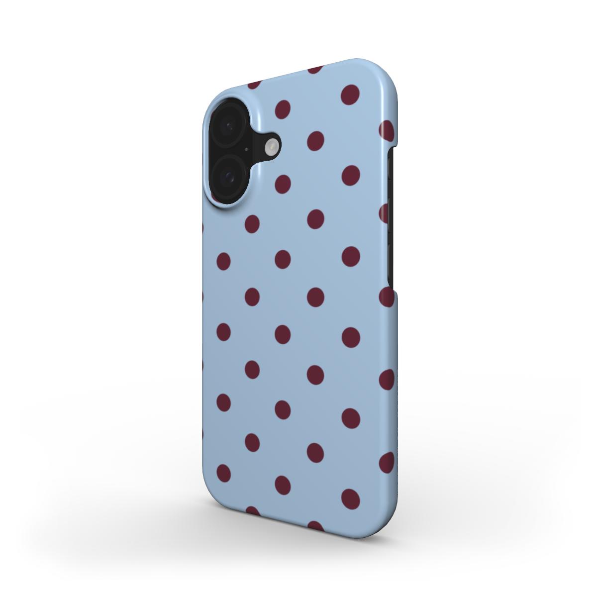 Dots Blue & Burgundy  - Slim Case