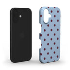 Dots Blue & Burgundy  - Slim Case