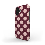 Jumbo Dots Burgundy & Pink - Slim Case