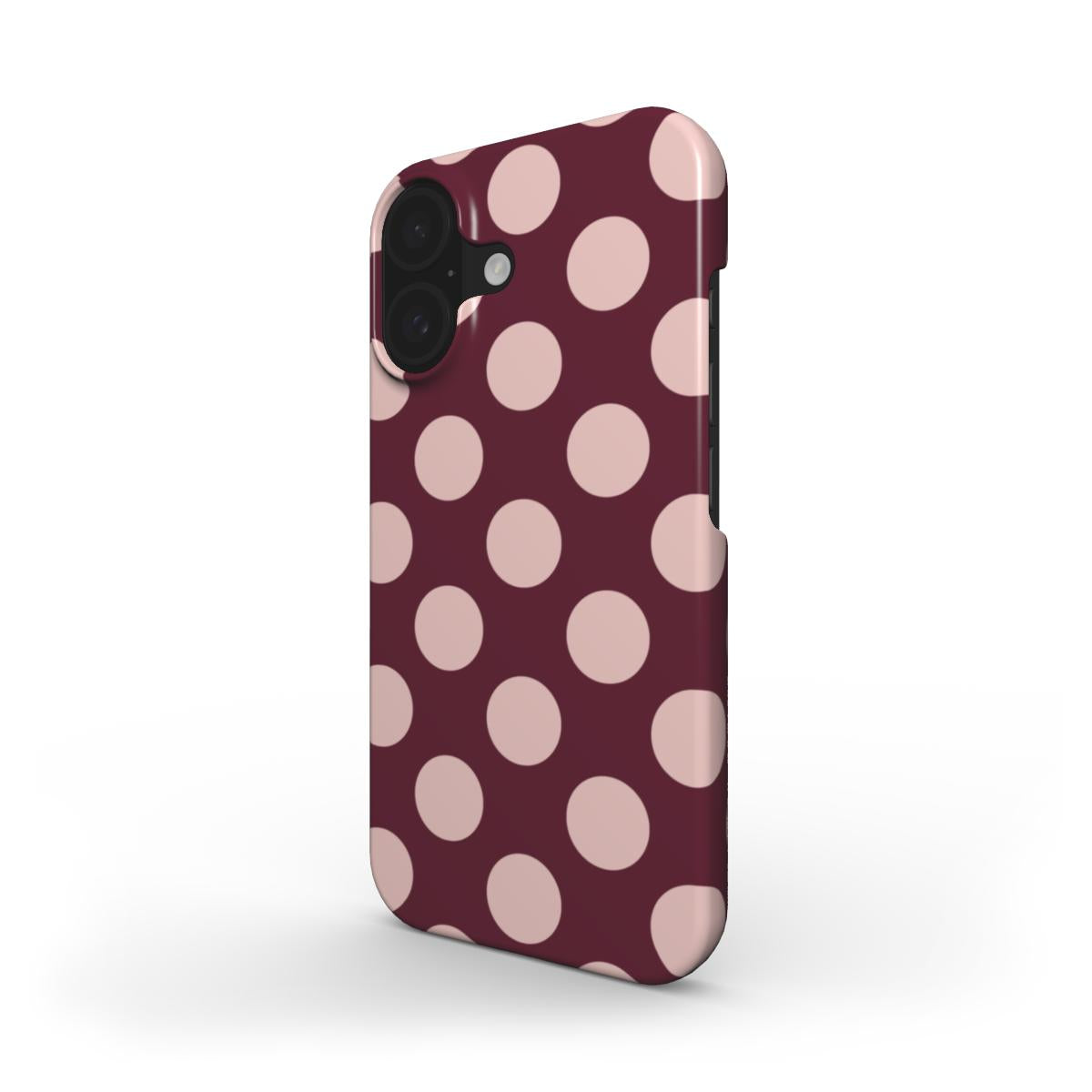 Jumbo Dots Burgundy & Pink - Slim Case